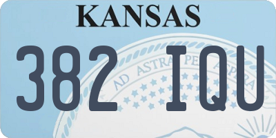 KS license plate 382IQU