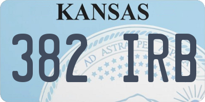 KS license plate 382IRB