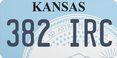 KS license plate 382IRC