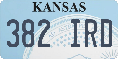 KS license plate 382IRD