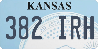 KS license plate 382IRH