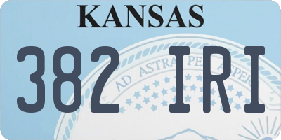 KS license plate 382IRI