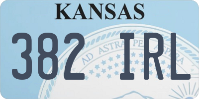 KS license plate 382IRL