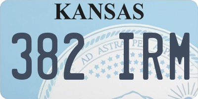 KS license plate 382IRM
