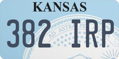 KS license plate 382IRP