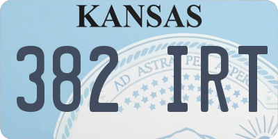 KS license plate 382IRT