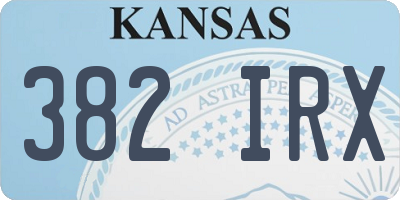 KS license plate 382IRX
