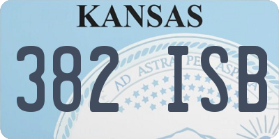 KS license plate 382ISB