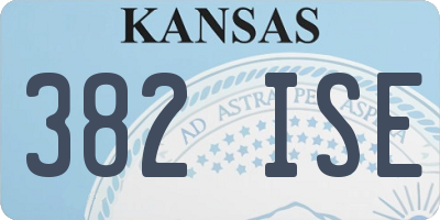 KS license plate 382ISE