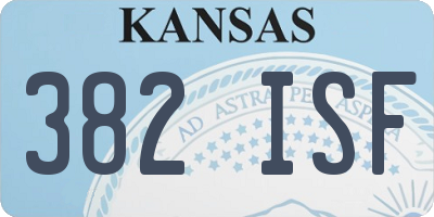 KS license plate 382ISF