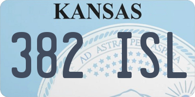 KS license plate 382ISL