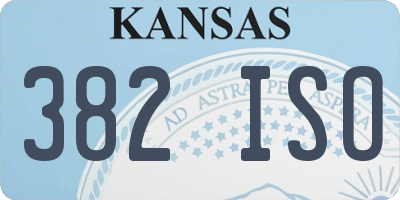KS license plate 382ISO