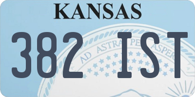 KS license plate 382IST