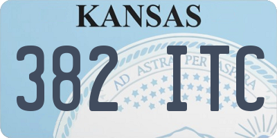 KS license plate 382ITC