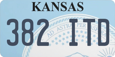 KS license plate 382ITD