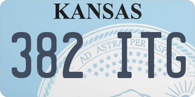 KS license plate 382ITG