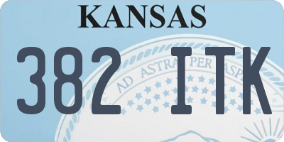 KS license plate 382ITK