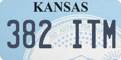 KS license plate 382ITM