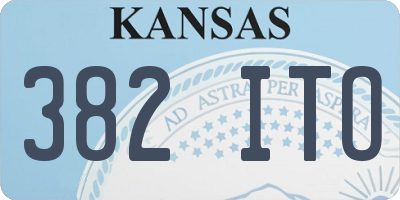 KS license plate 382ITO