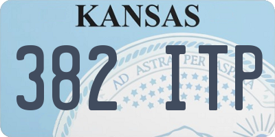 KS license plate 382ITP