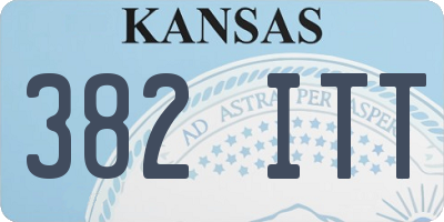 KS license plate 382ITT