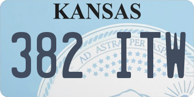 KS license plate 382ITW