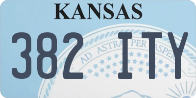KS license plate 382ITY