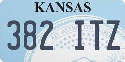 KS license plate 382ITZ