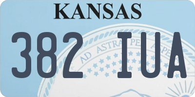 KS license plate 382IUA