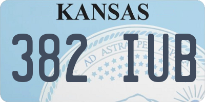 KS license plate 382IUB