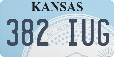 KS license plate 382IUG