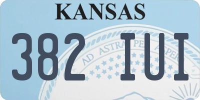 KS license plate 382IUI