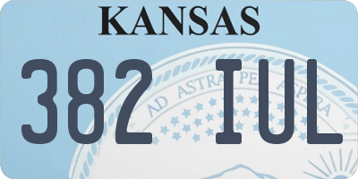 KS license plate 382IUL