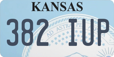 KS license plate 382IUP