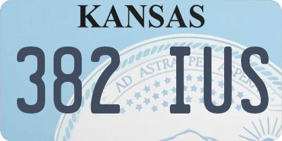 KS license plate 382IUS