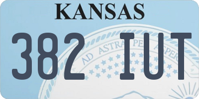 KS license plate 382IUT