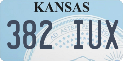 KS license plate 382IUX