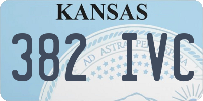 KS license plate 382IVC