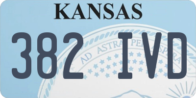 KS license plate 382IVD