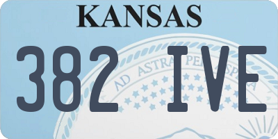 KS license plate 382IVE