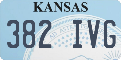 KS license plate 382IVG