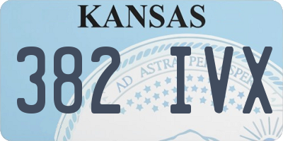 KS license plate 382IVX