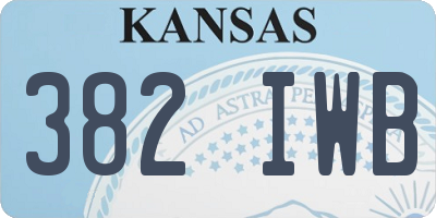 KS license plate 382IWB