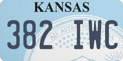 KS license plate 382IWC