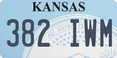 KS license plate 382IWM