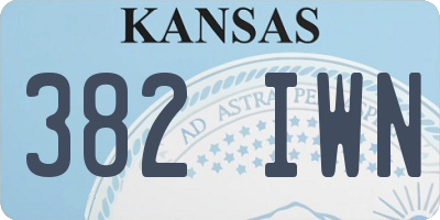 KS license plate 382IWN