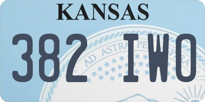 KS license plate 382IWO