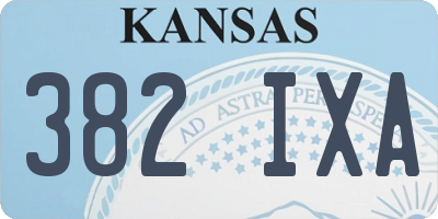 KS license plate 382IXA