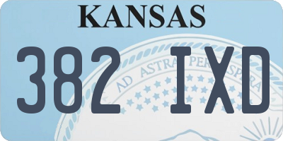 KS license plate 382IXD