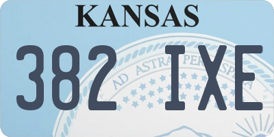 KS license plate 382IXE
